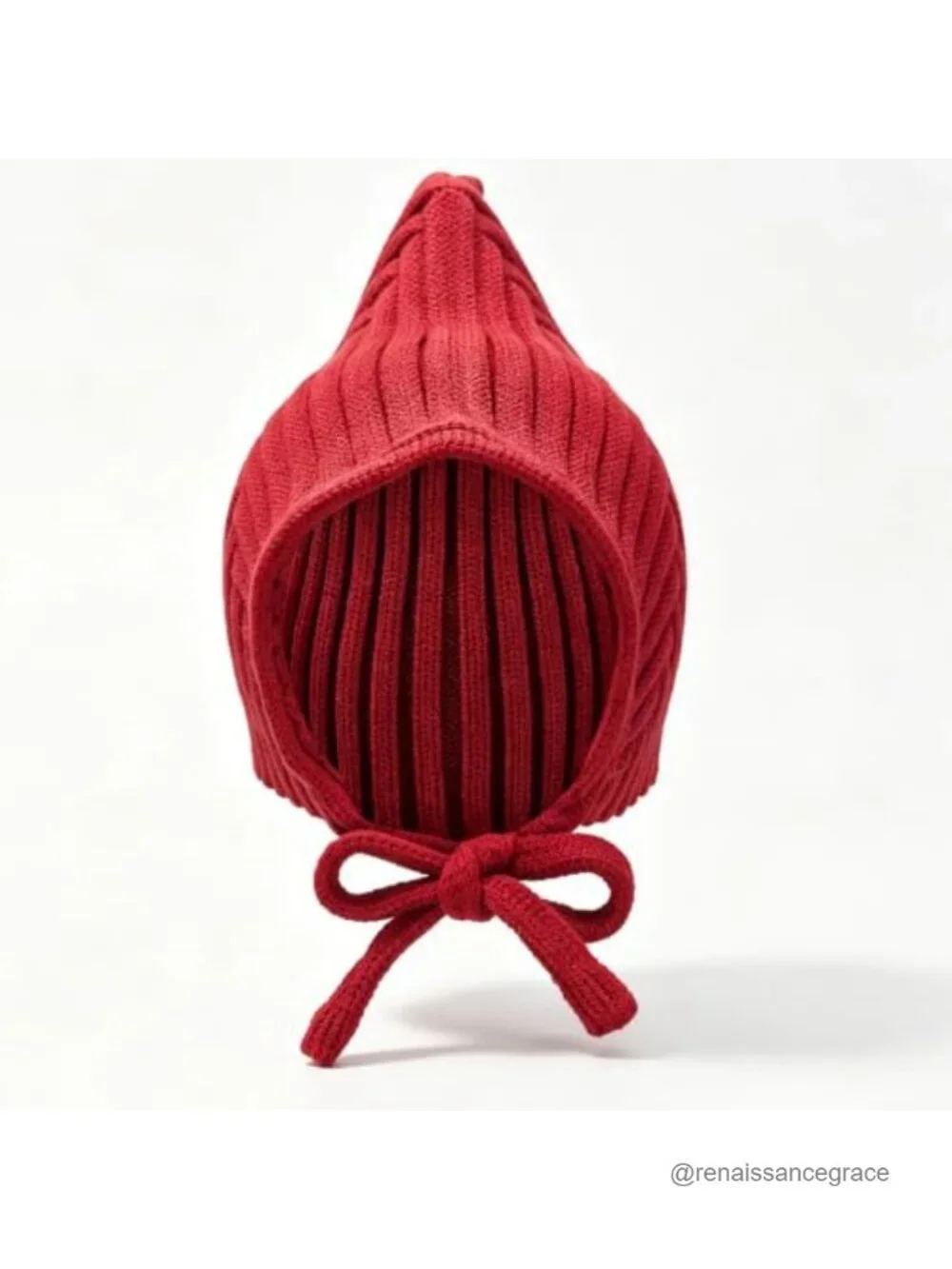 Toddler Knitted Earflap Beanie Hat Cute Red Skull Cap Winter Warm